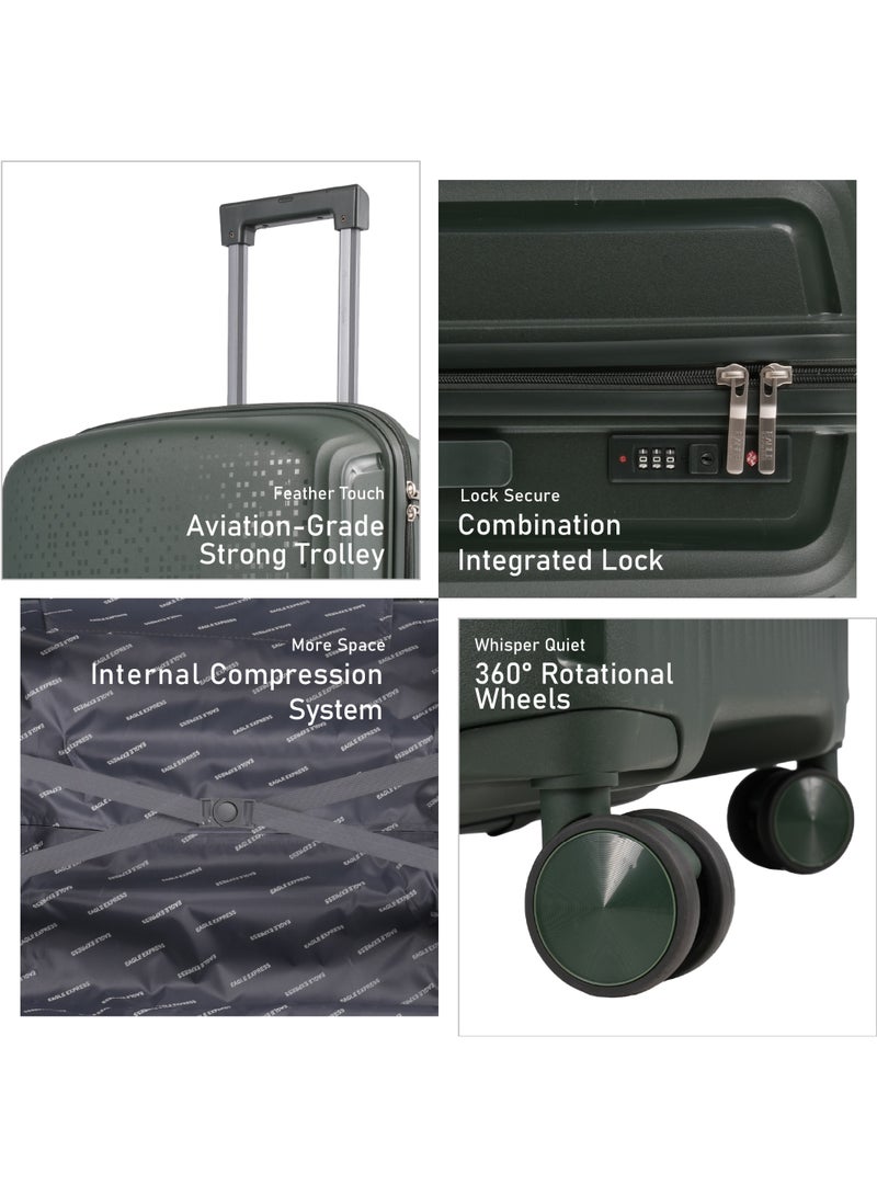 ايجل اكسبريس إيجل إكسبرس نيون X حقيبة بعجلات صلبة من البولي بروبيلين 24 بوصة – أخضر عميق - Image 2